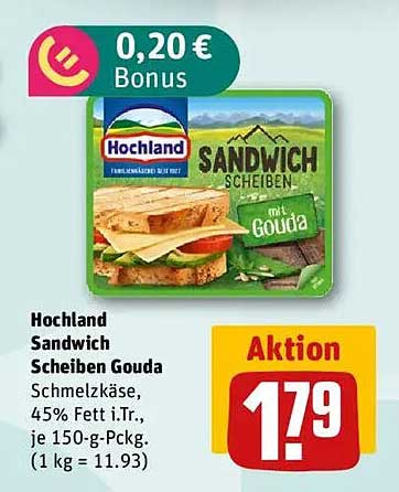 Hochland Sandwich Scheiben Gouda