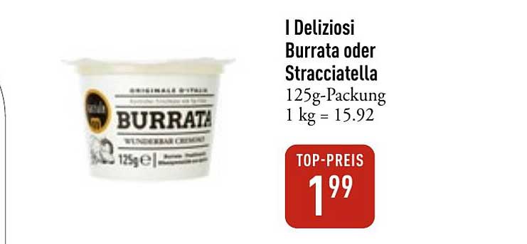 I Deliziosi Burrata oder Stracciatella 125g- packung