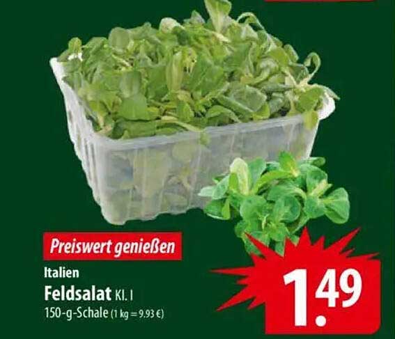 Italien Feldsalat Kl. I 150-g-Schale