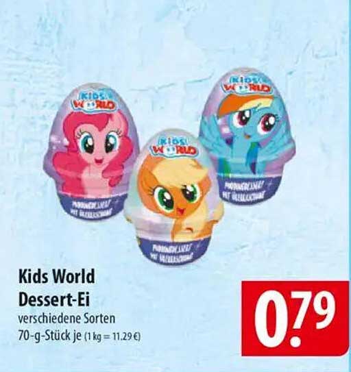 Kids World Dessert-Ei - verschiedene Sorten