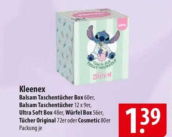 Kleenex Taschentücher – Balsam, Ultra Soft, Original und mehr