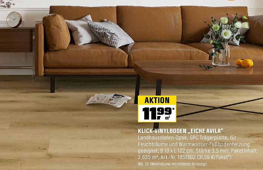 KLICK-VINYLBODEN „EICHE AVILA“
