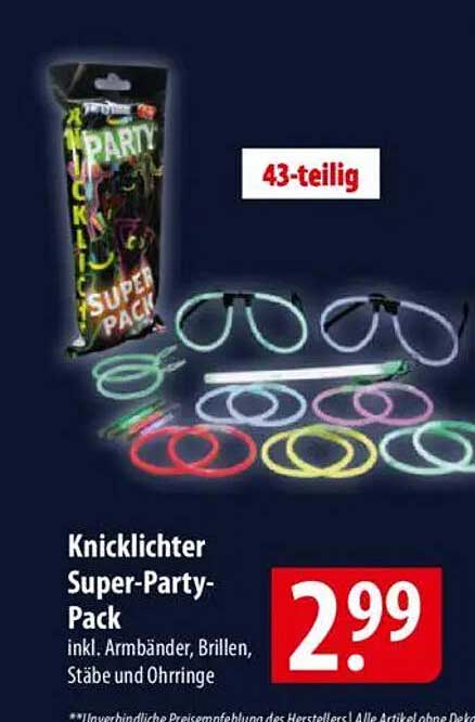 Knicklichter Super-Party-Pack