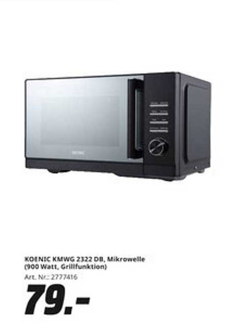 KOENIC KMWG 2322 DB, Mikrowelle (900 Watt, Grillfunktion)