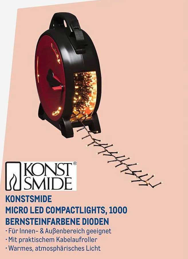 KONSTSMIDE Micro LED Compactlights, 1000 bernsteinfarbene Dioden