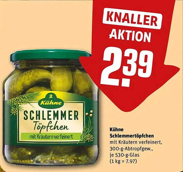 Kühne Schlemmer-Töpfchen mit Kräutern verfeinert, 300-g-Abtropfgew.