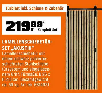 LAMELLENSCHIEBETÜR-SET „AKUSTIK“