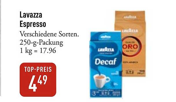 Lavazza Espresso – Verschiedene Sorten, 250-g-Packung