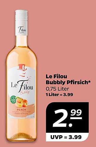 Le Filou Bubbly Pfirsich 0,75 Liter