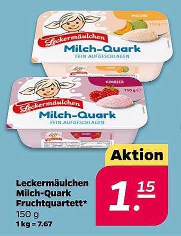 Leckermaulchen Milch-Quark Fruchtquartett 150 g
