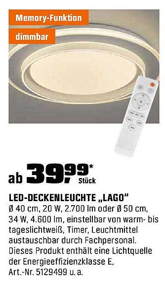LED-Deckenleuchte "LAGO"