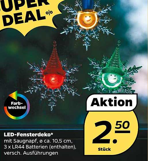 LED-Fensterdeko mit Farbwechsel und Saugnapf