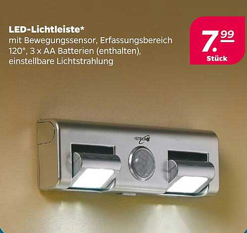 LED-Lichtleiste* mit Bewegungsmelder