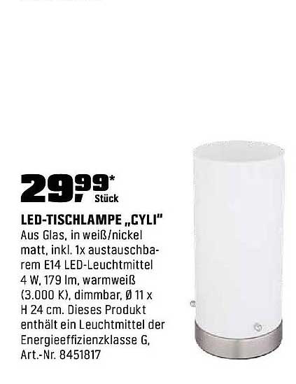 LED-TISCHLAMPE „CYLI“