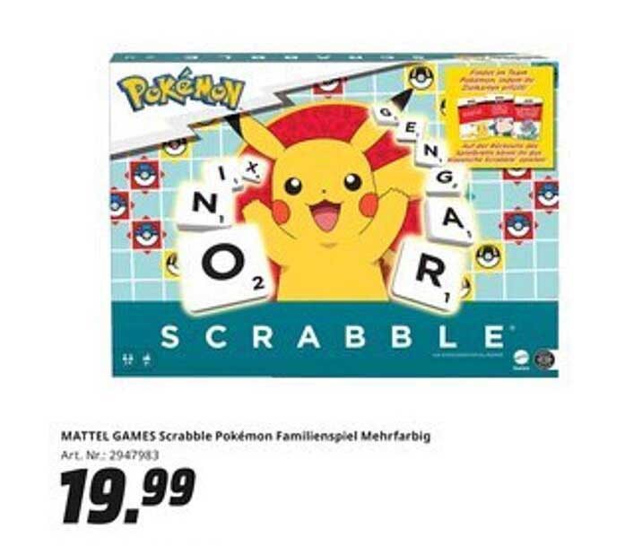 MATTEL GAMES Scrabble Pokémon Familienspiel Mehrfarbig