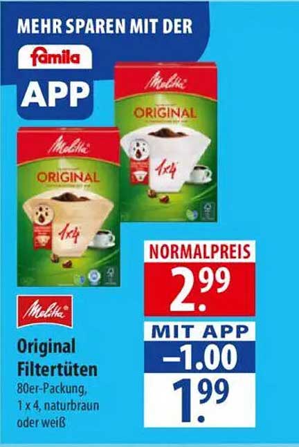 Melitta Original Filtertüten 80er-Packung