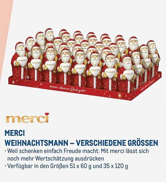 MERCI WEIHNACHTSMANN – VERSCHIEDENE GRÖSSEN