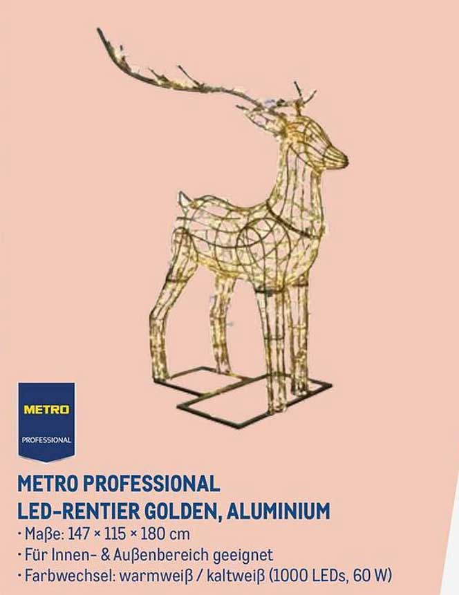 METRO PROFESSIONAL LED-Rentier Golden, Aluminium
