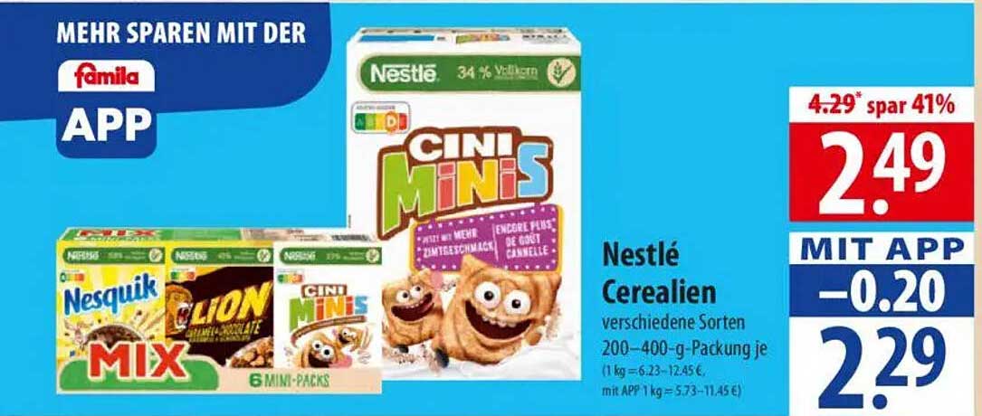 Nestlé Cini Minis, 200-400 g Packung, verschiedene Sorten