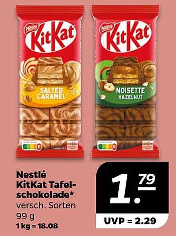 Nestlé KitKat Tafelschokolade - verschiedene Sorten
