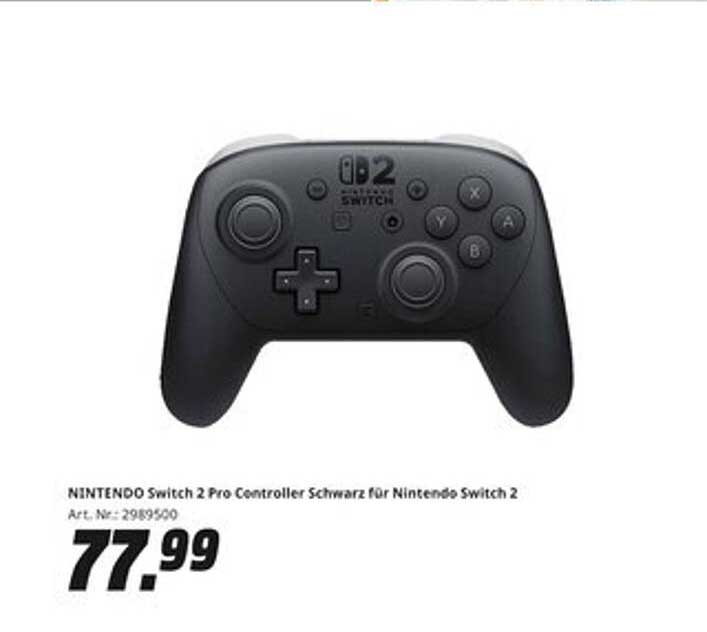 NINTENDO Switch 2 Pro Controller Schwarz für Nintendo Switch 2