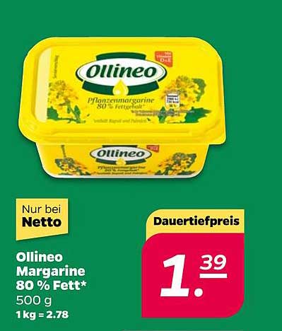Ollineo Margarine 80 % Fett* 500 g