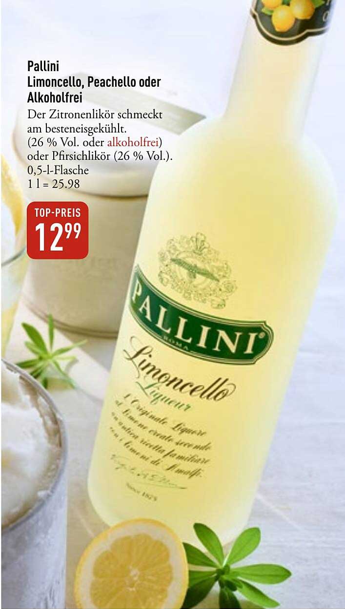 Pallini Limoncello, Peachello oder Alkoholfrei