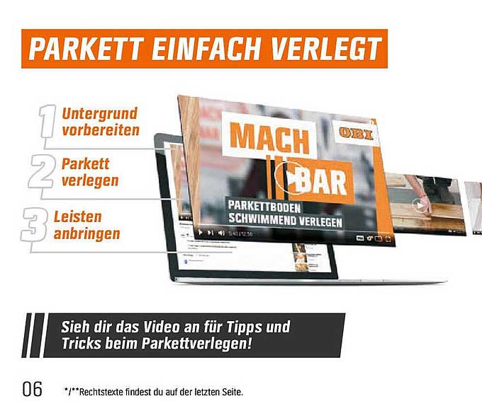 Parkett einfach verlegt