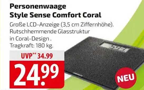 Personenwaage Style Sense Comfort Coral
