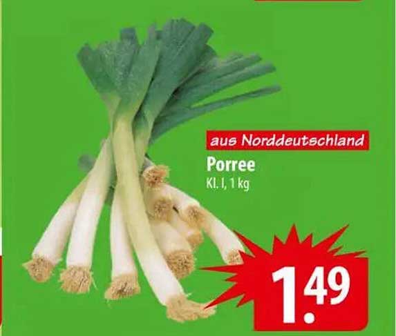 Porree Kl. I, 1 kg aus Norddeutschland
