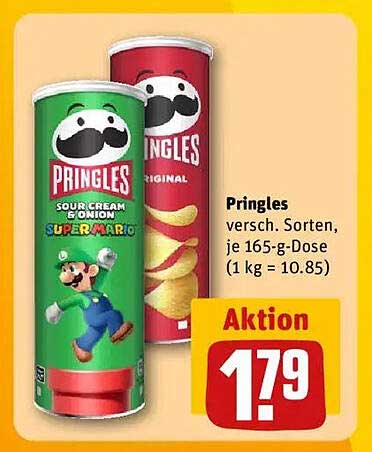 Pringles - Verschiedene Sorten 165-g-Dose