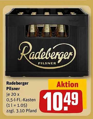 Radeberger Pilsner 20 x 0,5 l – Aktion vom 13. bis 19. Oktober 2025