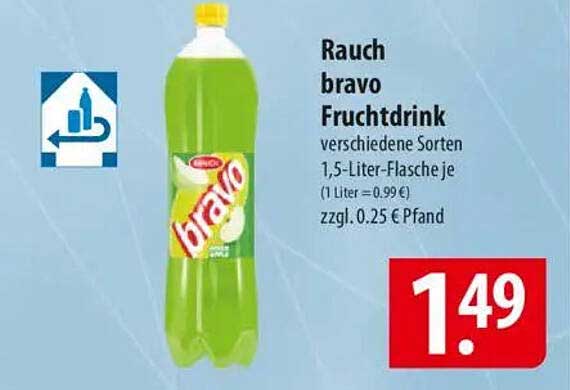 Rauch bravo Fruchtdrink 1,5-Liter-Flasche