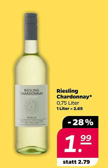 Riesling Chardonnay* 0,75 Liter zum Sparpreis