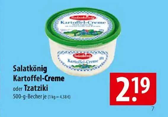 Salatköning Kartoffel-Creme oder Tzatziki, 500-g-Becher