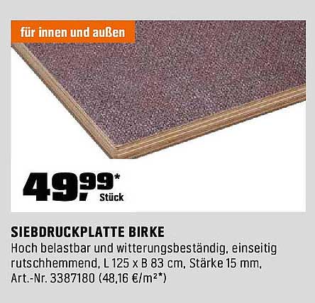 SIEBDRUCKPLATTE BIRKE