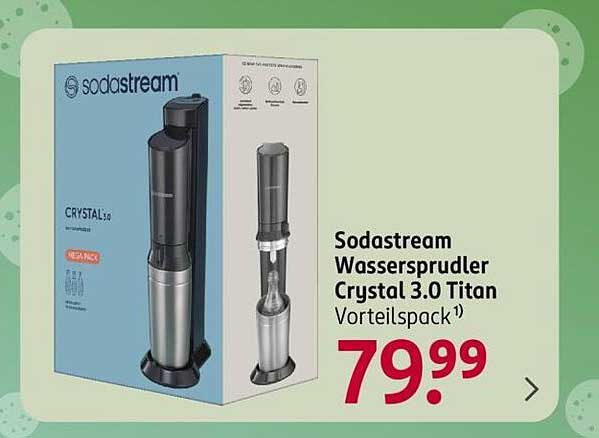 Sodastream Wassersprudler Crystal 3.0 Titan Vorteilspack