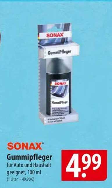 SONAX Gummipfleger für Auto und Haushalt, 100 ml