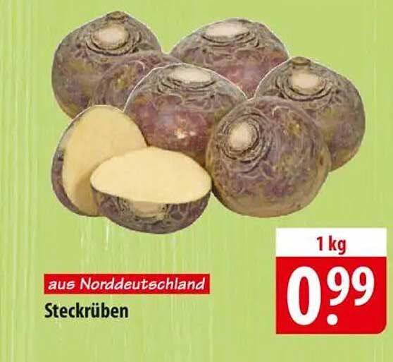 Steckrüben aus Norddeutschland – nur 0,99 € pro kg