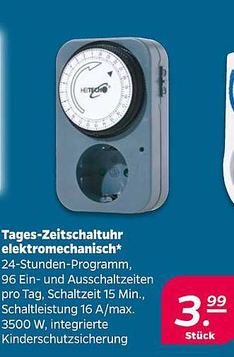 Tages-Zeitschaltuhr elektromechanisch
