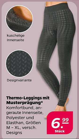 Thermo-Leggings mit Musterprägung