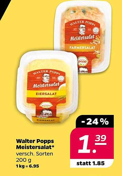 Walter Popps Meistersalat* versch. Sorten 200 g
