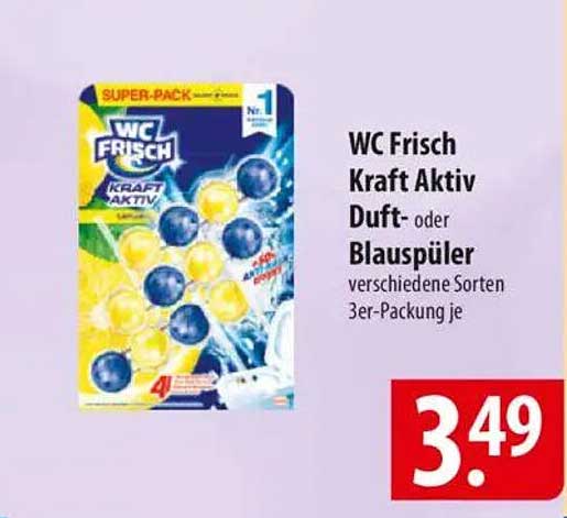 WC Frisch Kraft Aktiv Duft- oder Blauspüler 3er-Pack