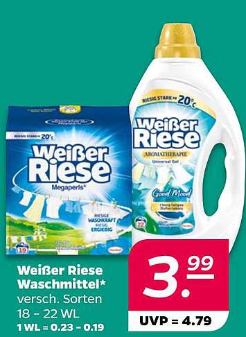 Weißer Riese Waschmittel* verschiedene Sorten 18 - 22 WL