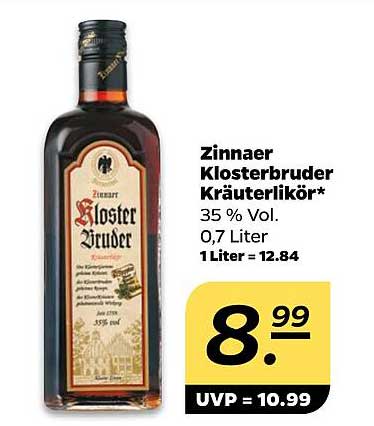 Zinnauer Klosterbruder Kräuterlikör 0,7 Liter