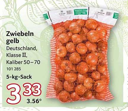 Zwiebeln gelb, Deutschland, Klasse II, Kaliber 50-70 - 5-kg-Sack