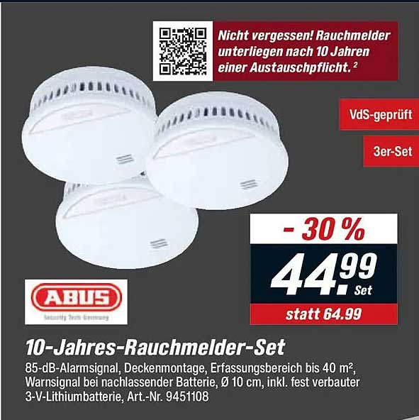10-Jahres-Rauchmelder-Set