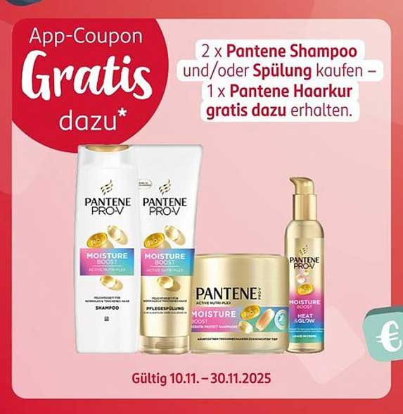 2 x Pantene Shampoo und/oder Spülung kaufen – 1 x Pantene Haarkur gratis dazu
