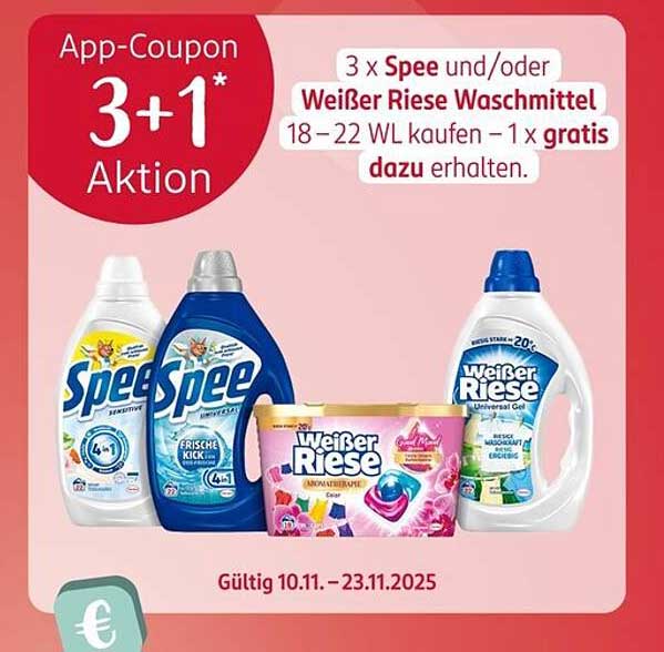 3 x Spee und/oder Weißer Riese Waschmittel kaufen – 1 x gratis dazu erhalten!