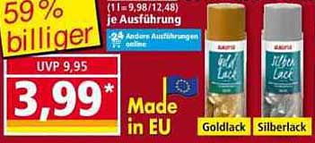 Acrylic Sprayfarbe in Gold und Silber - 59% günstiger!